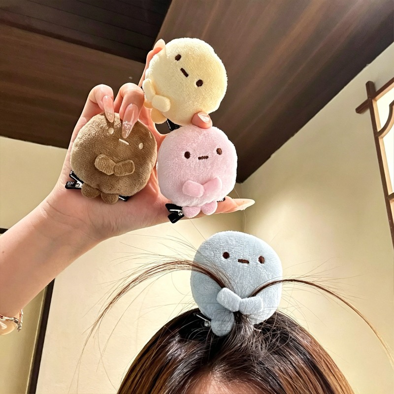 Hair Clips - 4 pinces à cheveux en peluche