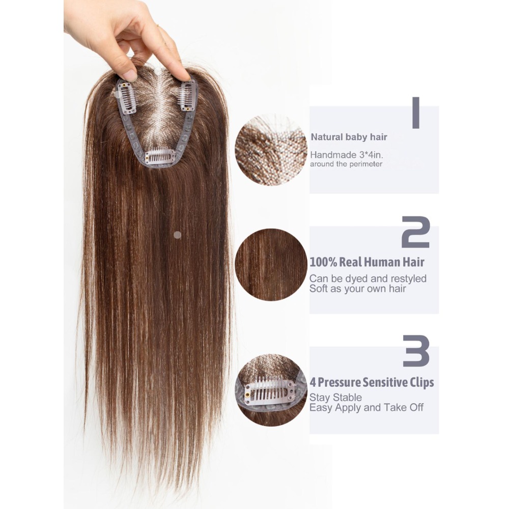 100% cheveux humains Toppers b - Seamless Clip In Hair Extensions Human Hair avis et prix