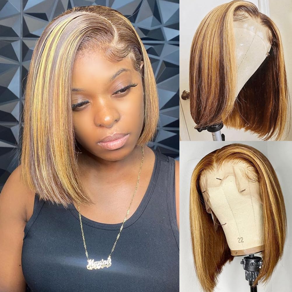 Perruque Bob en cheveux humain - Pre Parted 13X4 Lace Front Bob Wig avis et prix