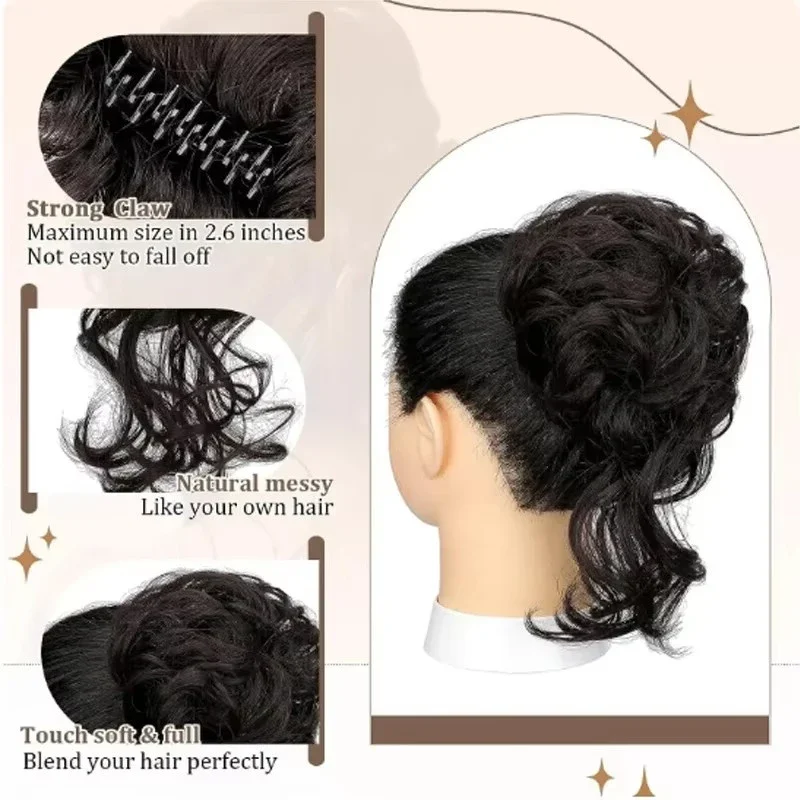 Cheveux en désordre Chignon pi - Claw Clip Messy Bun Hair Piece avis et prix