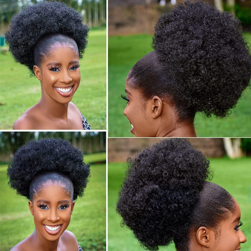 Grands Extensions de queue de  - Drawstring Afro Curly Puff Ponytail avis et prix